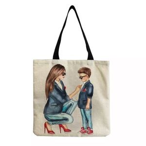 Eco-Friendly High Fashion Mother Son Duo Folding Tote Bag